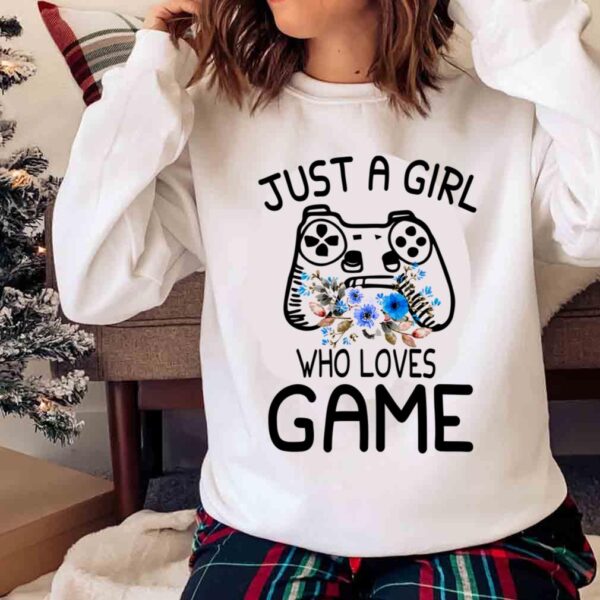 Just a Girl Who Loves Game Flower Watercolor Shirt Sweater shirt