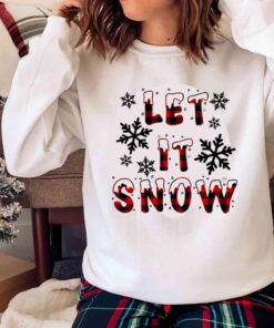 Let It Snow Shirt Buffalo Plaid Christmas Shirt Sweater shirt