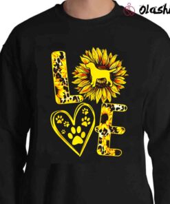 Love Labrador Retriever Sunflower For Dog Lover T Shirt Sweater Shirt