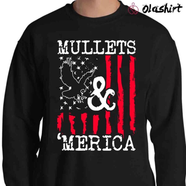 Mullet And Merica American Flag shirt Sweater Shirt