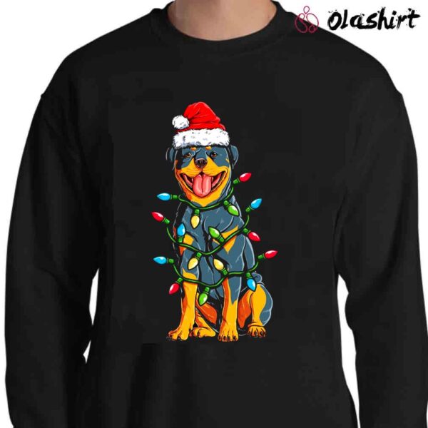 Rottweiler Christmas Tree Shirt Xmas Gifts Sweater Shirt