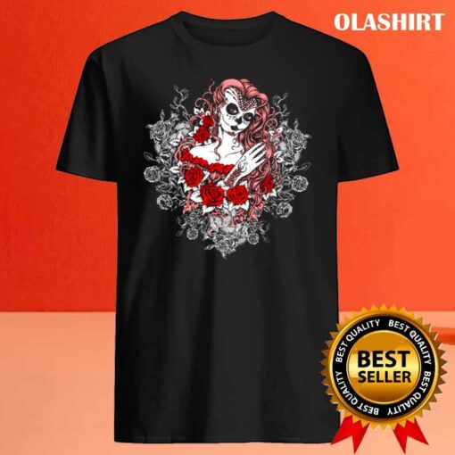 Santa Muerte Holy Woman Skull Mexico Dead shirt Best Sale
