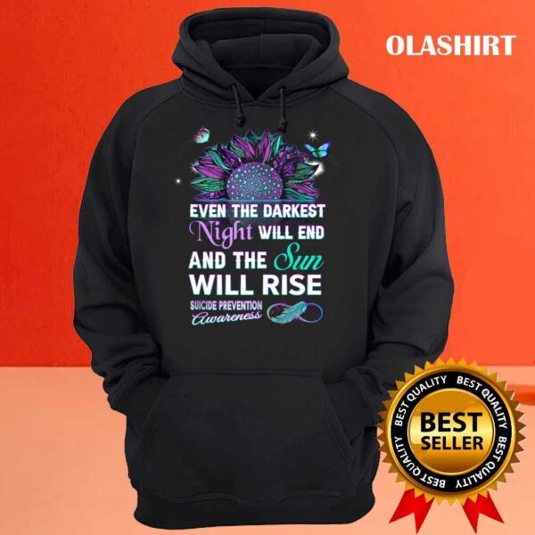 Suicide Prevention Awareness Ribbon The Sun Will Rise T Shirt Hoodie shirt