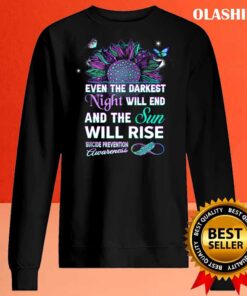 Suicide Prevention Awareness Ribbon The Sun Will Rise T Shirt Sweater Shirt