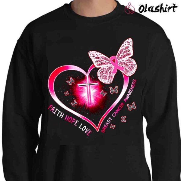 faith hope love breast cancer awareness shirt Sweater Shirt